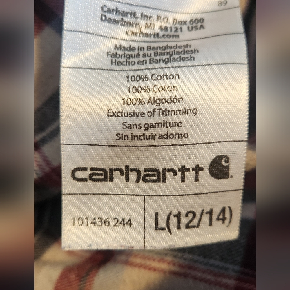 Carhartt Womens Flannel Large - Picture 4 of 7